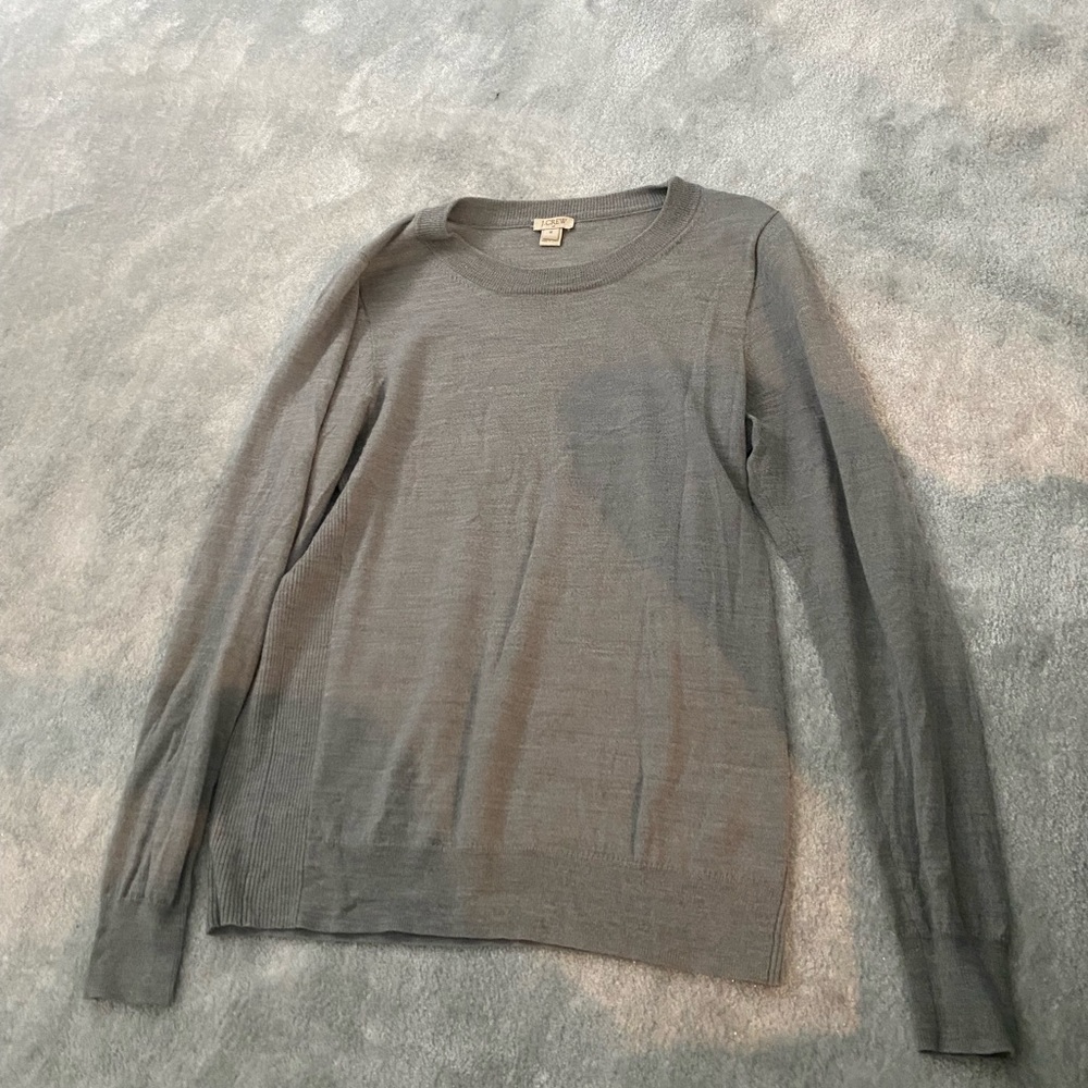 J. Crew Gray Crew Neck Sweater